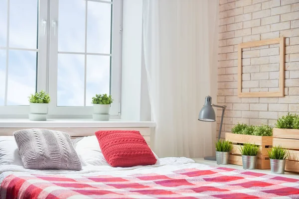 Bedroom in bright colors. — Stock Photo, Image