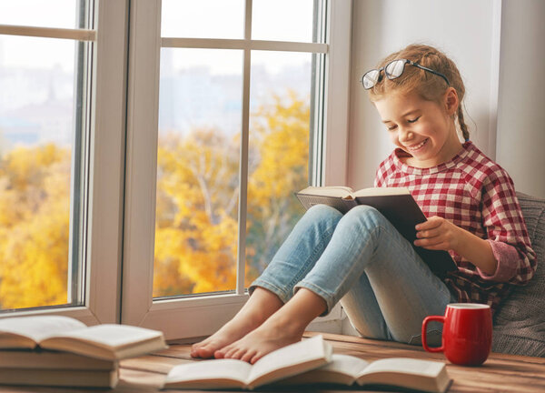 girl reading a book