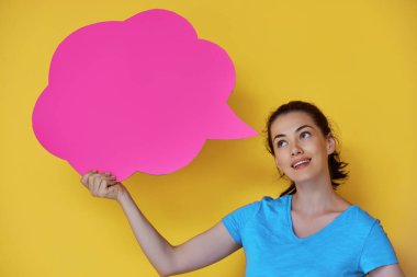 kadın karikatür düşünce ile