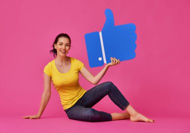 karikatür simgesi gibi kadınla