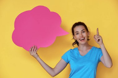 kadın karikatür düşünce ile