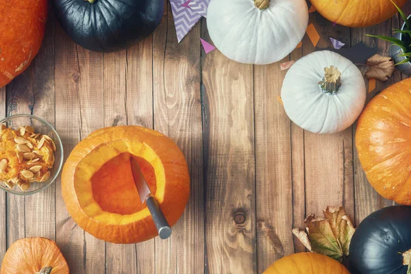 Calabazas sobre la mesa — Foto de Stock