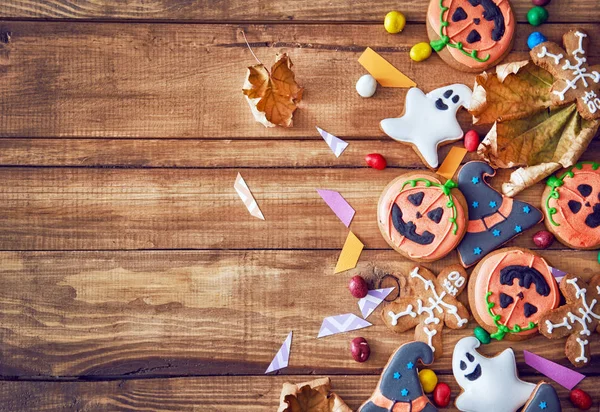 Halloween! Doces e biscoitos — Fotografia de Stock