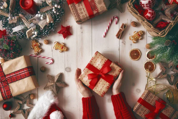 Tradiciones familiares Navidad — Foto de Stock