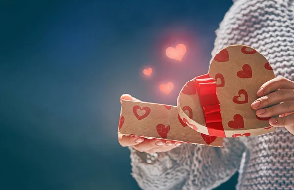 Concept van Aftelkalender voor Valentijnsdag. — Stockfoto