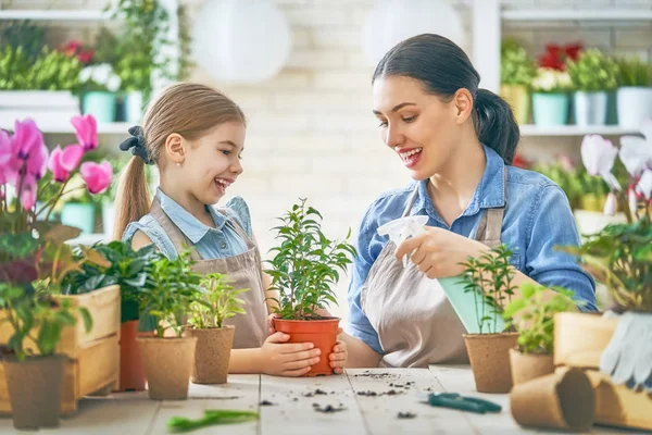 Glückliche Familie im Frühlingstag. — Stockfoto