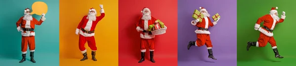 Santa Claus sobre fondo de color . — Foto de Stock