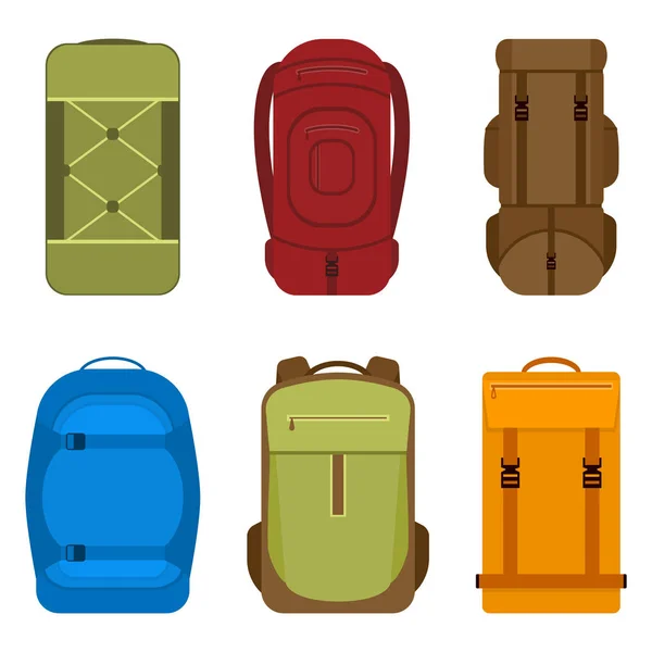 Camping mochilas vector icono — Vector de stock