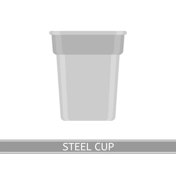 Steel Cup Icon — Vector de stoc