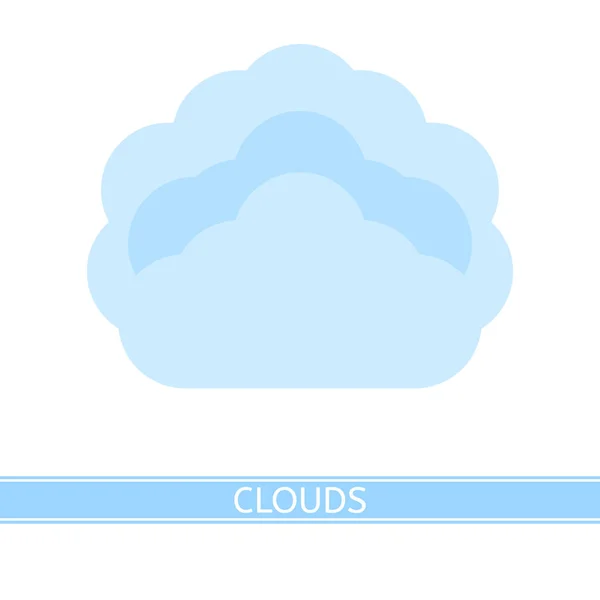 Wolk pictogram geïsoleerd — Stockvector