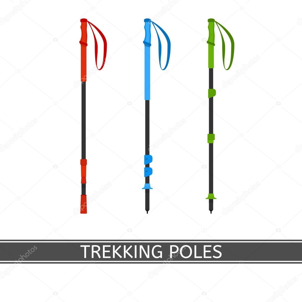 Trekking Poles Vector
