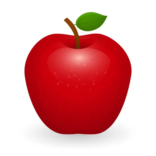 Rött äpple isolerade — Stock vektor