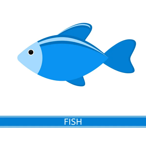 Icône de poisson vecteur — Image vectorielle