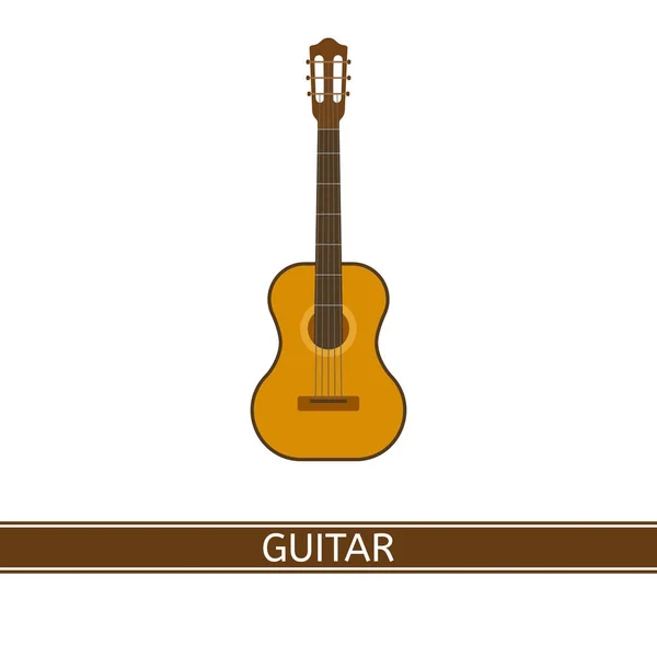 Акустическая гитара Стоковая Иллюстрация