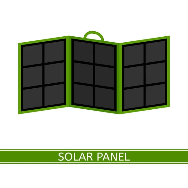 Panneau solaire portable isolé sur blanc Illustrations De Stock Libres De Droits