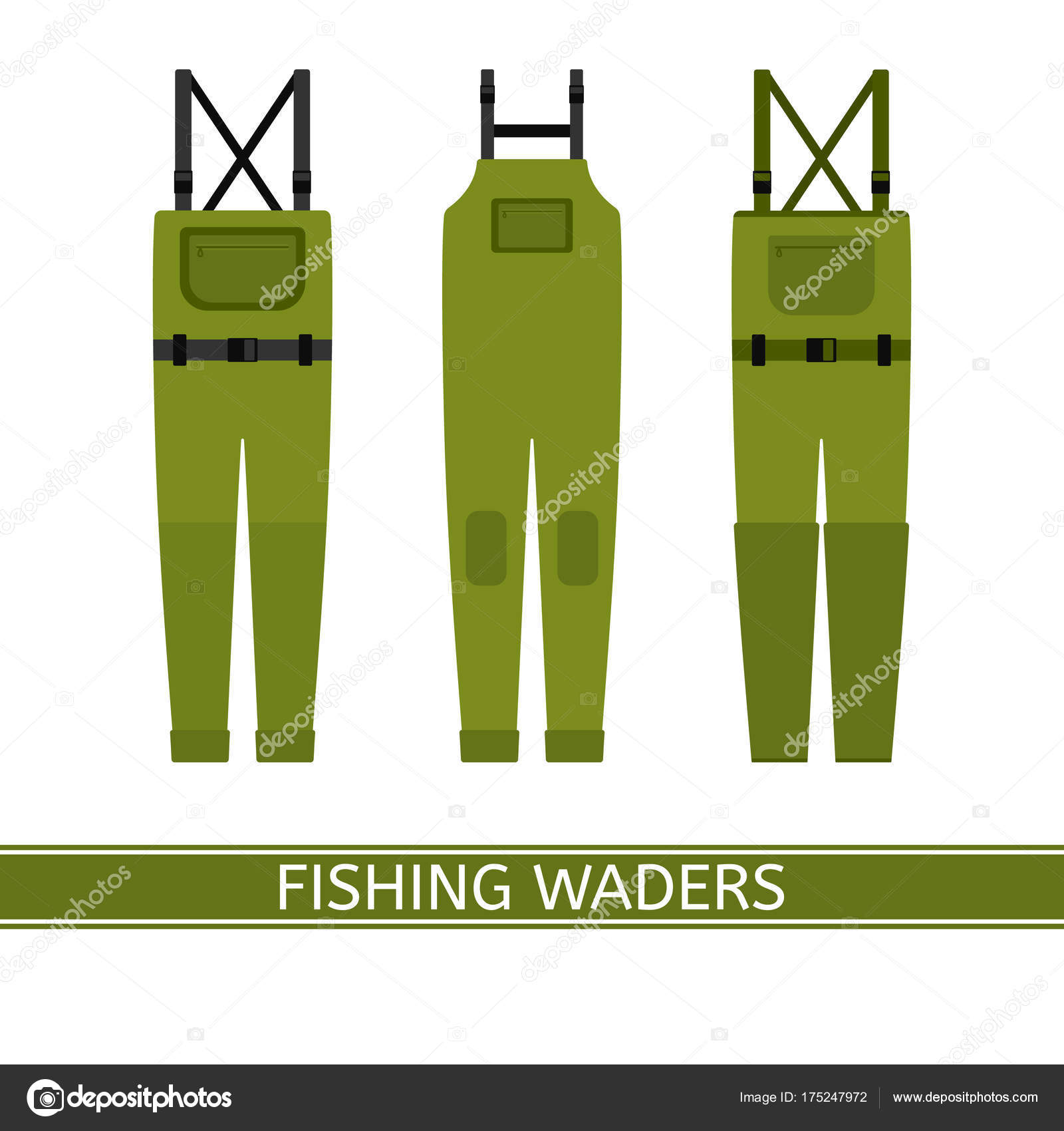 Fishing Waders Isolated Stock Vector by ©Iglira 175247972