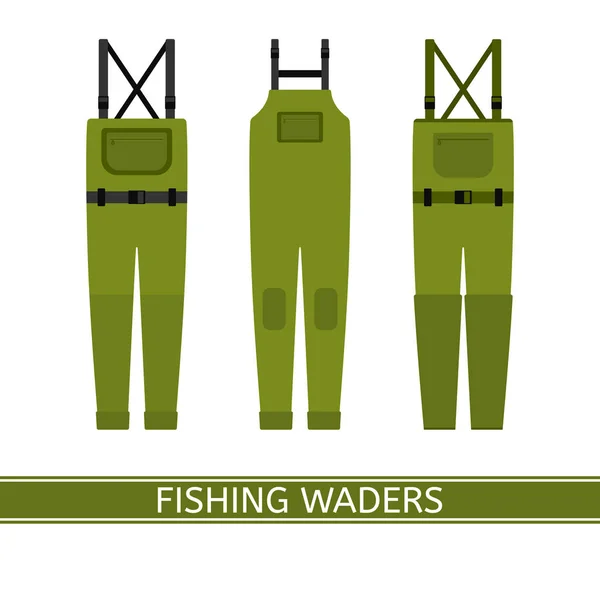 Pesca vadeadores aislados — Archivo Imágenes Vectoriales
