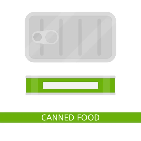 Canned Food Isolated — Stock Vector