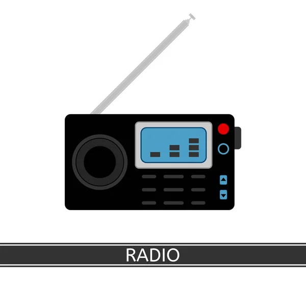 Ícone de rádio meteorológica de emergência — Vetor de Stock