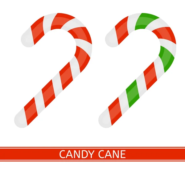 Boże Narodzenie Candy Cane na białym tle — Wektor stockowy