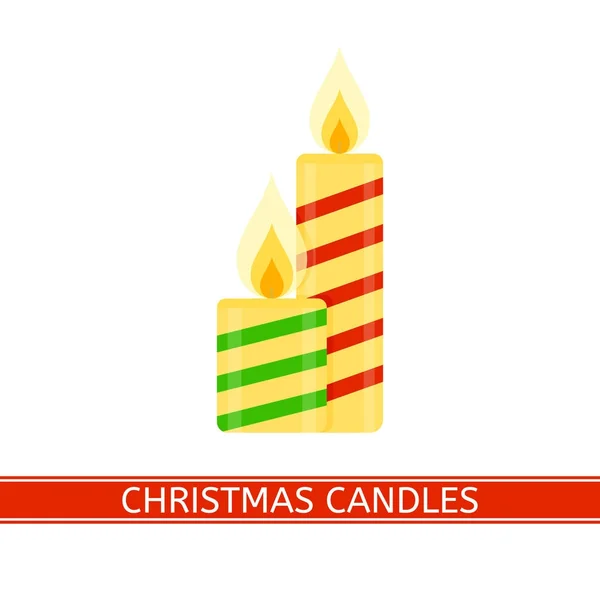 Рождественские свечи изолированы Лицензионные Стоковые Векторы