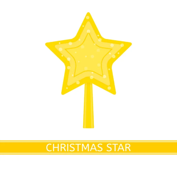 Estrella de decoración de Navidad aislada — Vector de stock