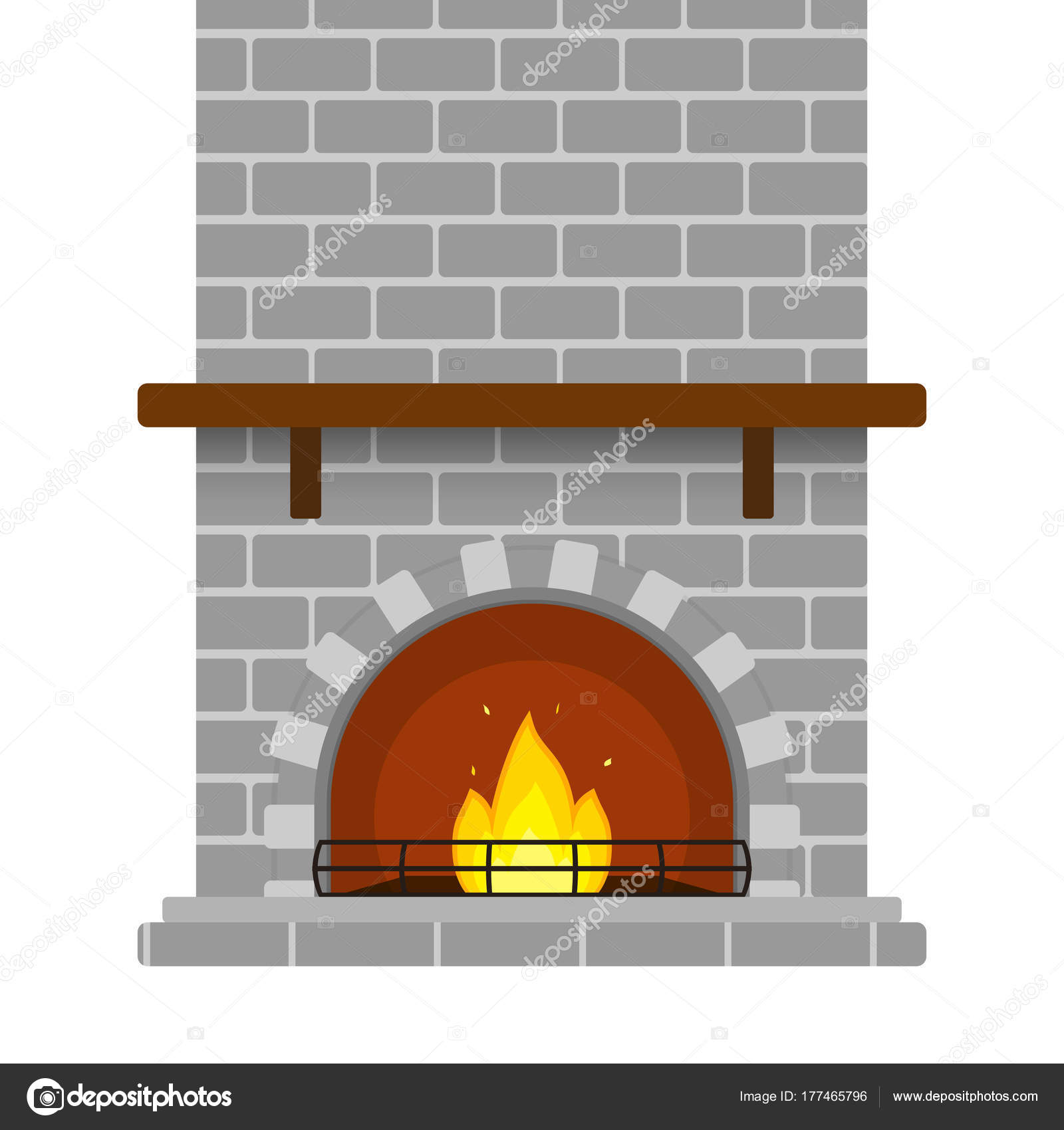 Chimenea de ladrillo aislado — Vector de stock © Iglira #177465796