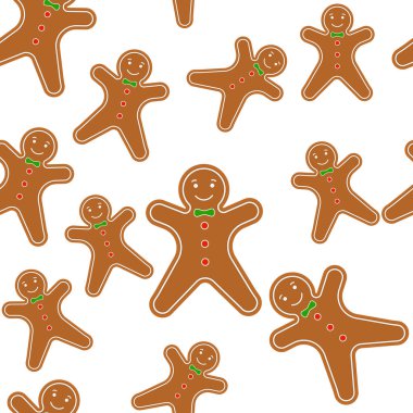 Dikişsiz desen zencefilli kurabiye adam