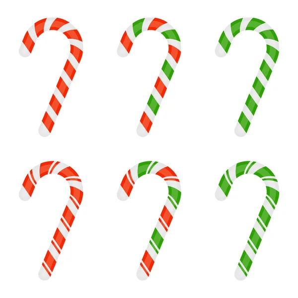 Christmas Candy Cane Isolated — Stock Vector