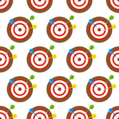 Dart tahtası ve okları seamless modeli