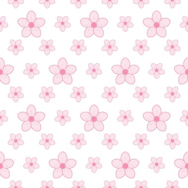 Kiraz çiçeği çiçek seamless modeli