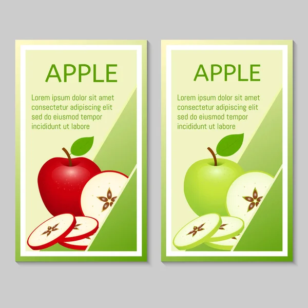Apfel-Broschüre gestalten — Stockvektor