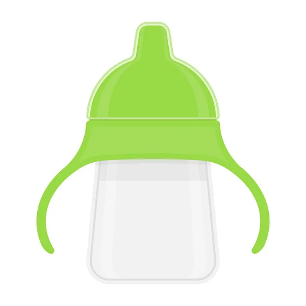 赤ちゃんシッピー カップ白で隔離 — ストックベクタ