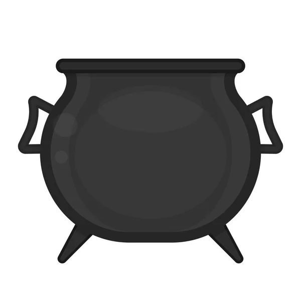 Cauldron isolated on white — Stock Vector