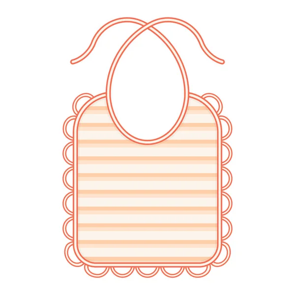 Bavette bébé isolée — Image vectorielle