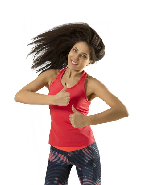 Fitness vrouw op wit geïsoleerd — Stockfoto