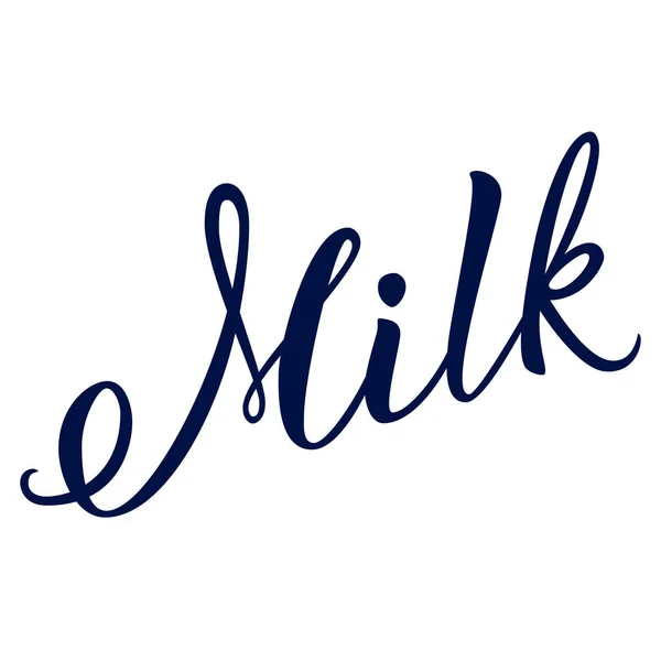 Handgeschreven belettering Melk — Stockvector