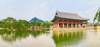 Gyeongbokgung Palace. South Korea. Panorama clipart