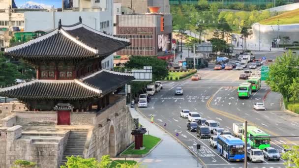 Seoul time lapse panorama del traffico — Video Stock