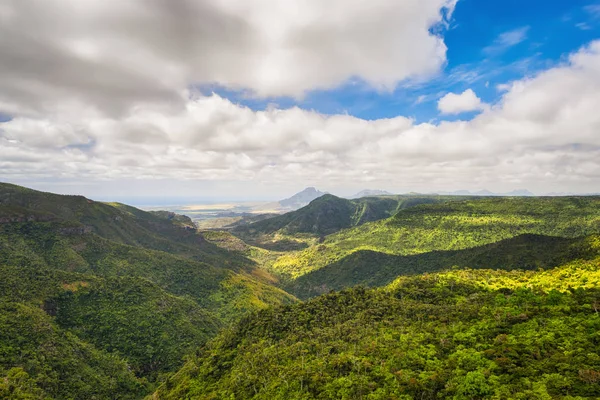 View from the Gorges viewpoint. Mauritius. — Stock Photo, Image