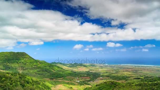 Felhők felett trópusi paradicsom sziget timelapse — Stock videók
