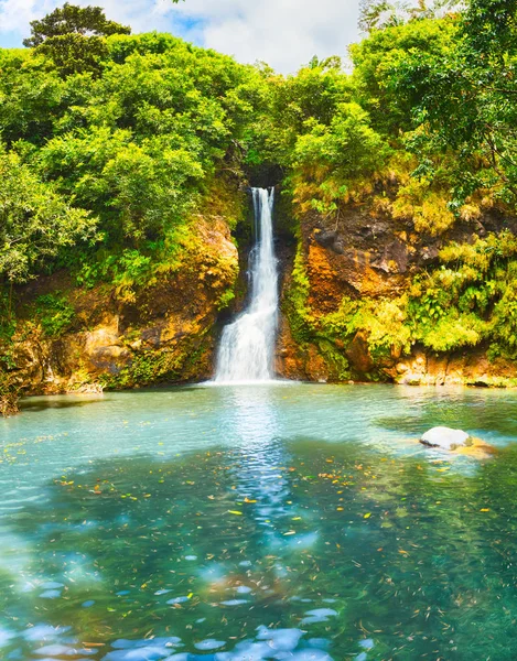 Cascade Chamouze waterval. Mauritius — Stockfoto