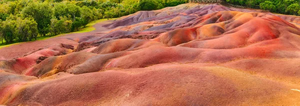 Seven colour earth. Mauritius. Panorama — Stock Photo, Image