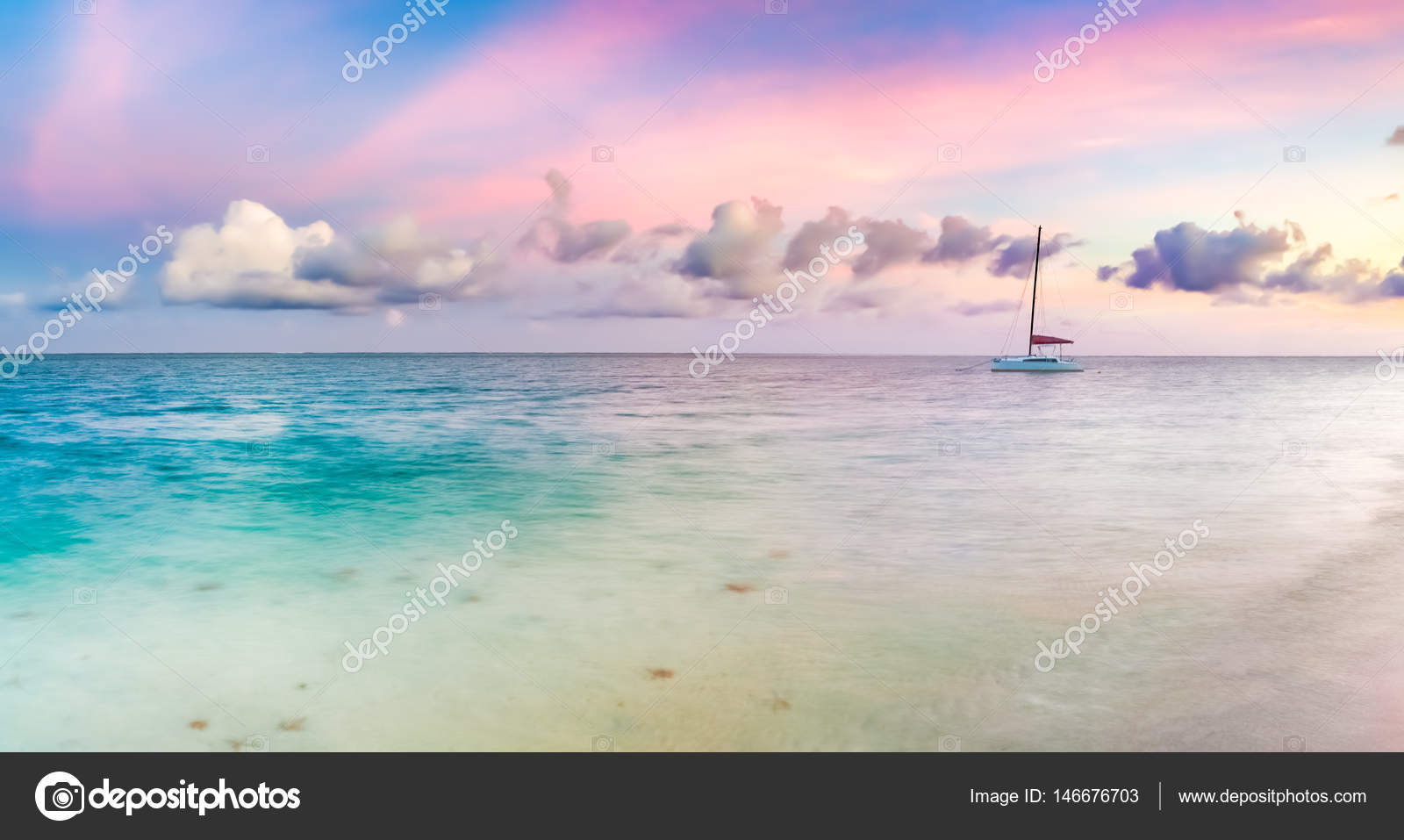 Pointe Desny Plage Au Coucher Du Soleil île Maurice