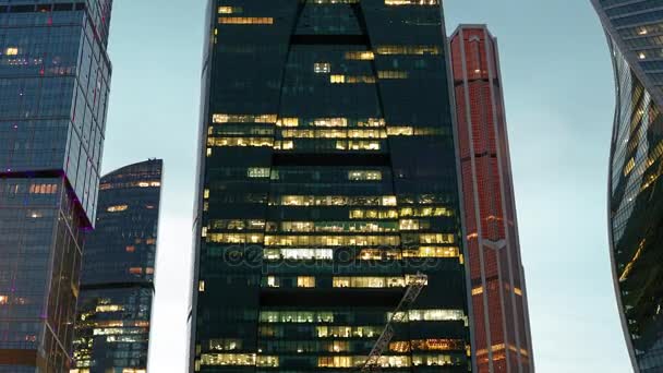 Moscow City skyline hyperlapse — Stockvideo