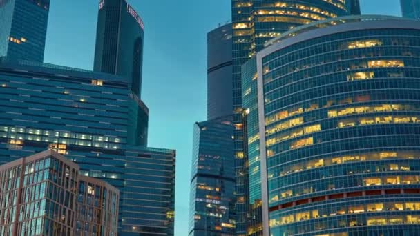 Hiperlapso del skyline de Moscú — Vídeo de stock