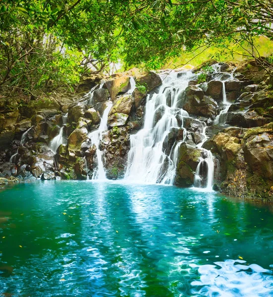 Kaskádový vodopád Vacoas. Mauricius. — Stock fotografie