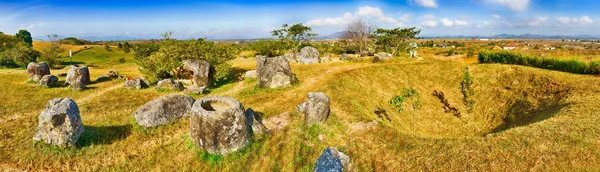 The Plain of jars. Laos. Panorama — Stock Photo, Image