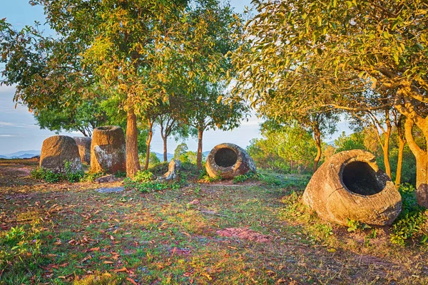 A planície dos frascos. Laos. — Fotografia de Stock