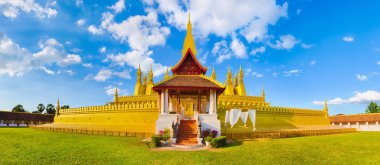 View of the Pha That temple. Vientiane, Laos. Panorama clipart